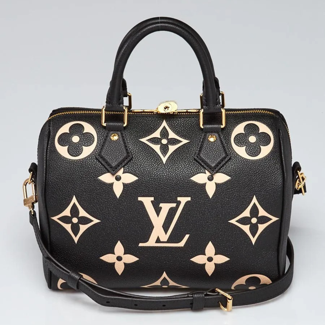 LOUIS VUITTON SPEEDY BANDOULIÈRE 25 EMPREINTE TASCHE SCHWARZ
