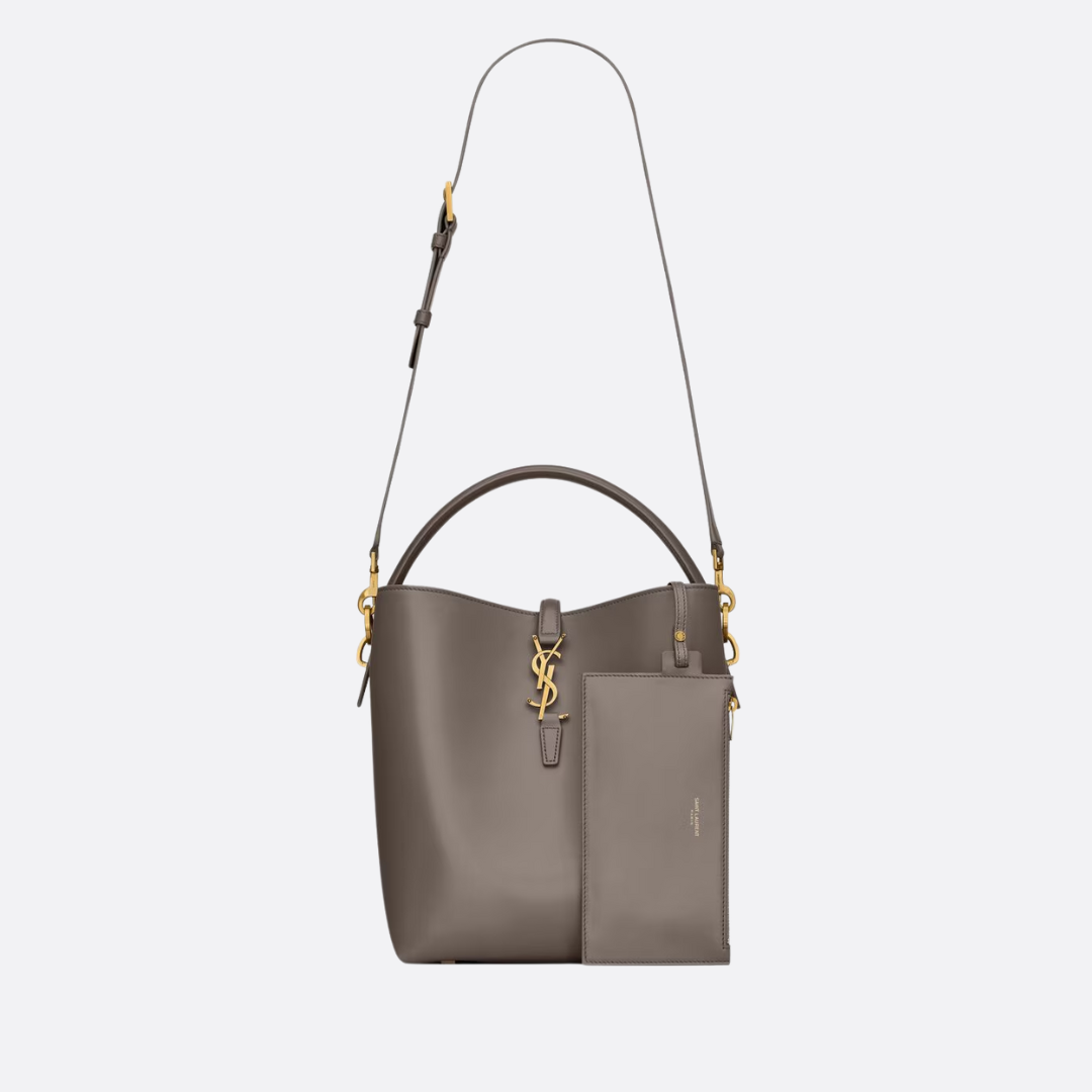 SAINT LAURENT LE 37 BEUTELTASCHE AUS GLÄNZENDEM LEDER