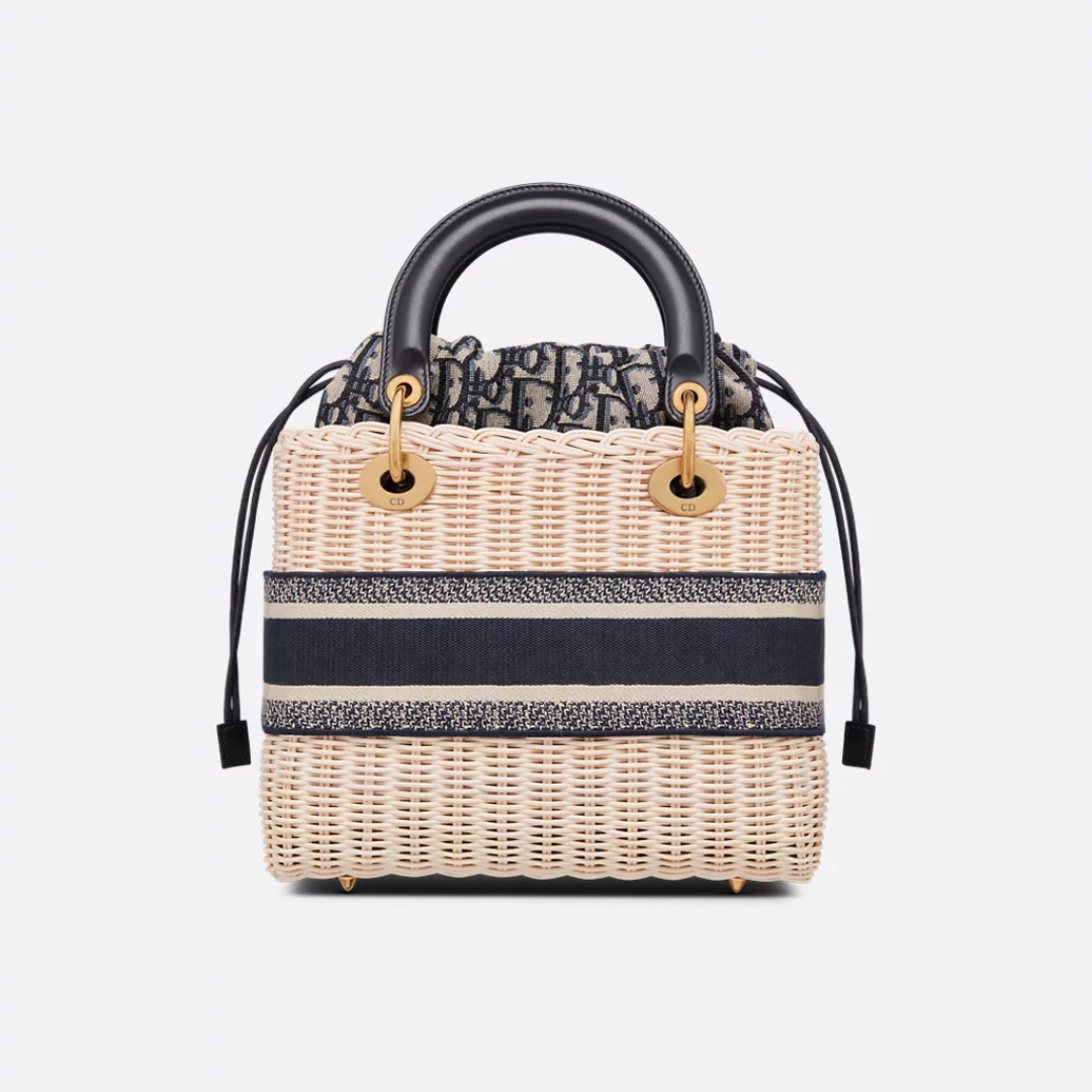 DIOR LADY DIOR HANDTASCHE AUS RATTAN