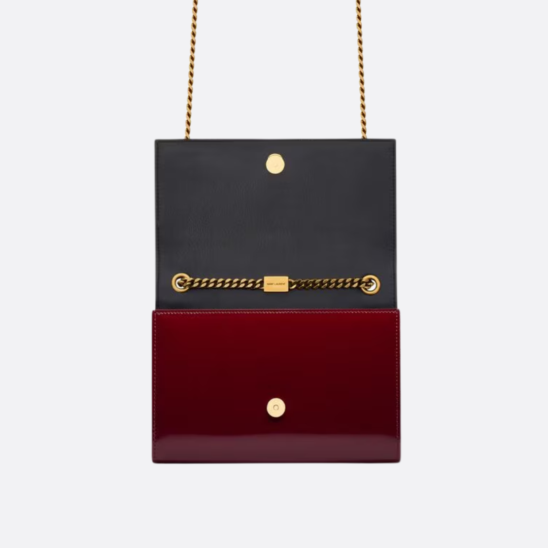 SAINT LAURENT KATE KLEINE SCHULTERTASCHE AUS LACKLEDER