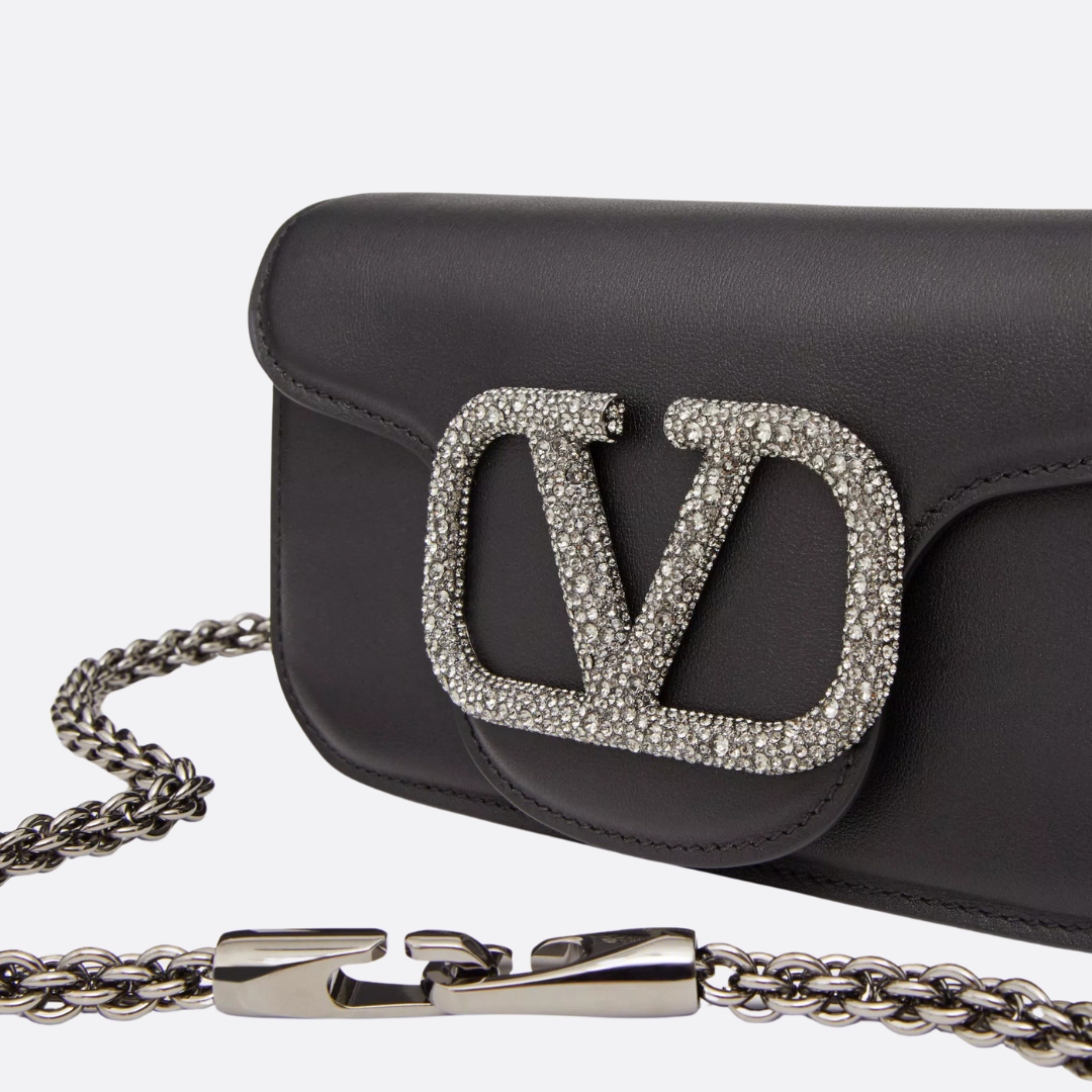 VALENTINO GARAVANI LOCÒ SMALL SCHULTERTASCHE MIT JEWEL LOGO