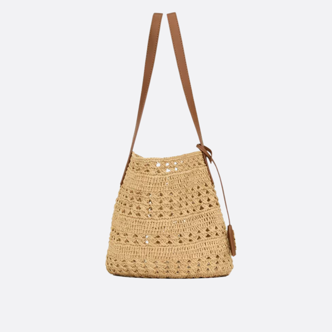 YVES SAINT LAURENT HANDTASCHE AUS RAFFIA