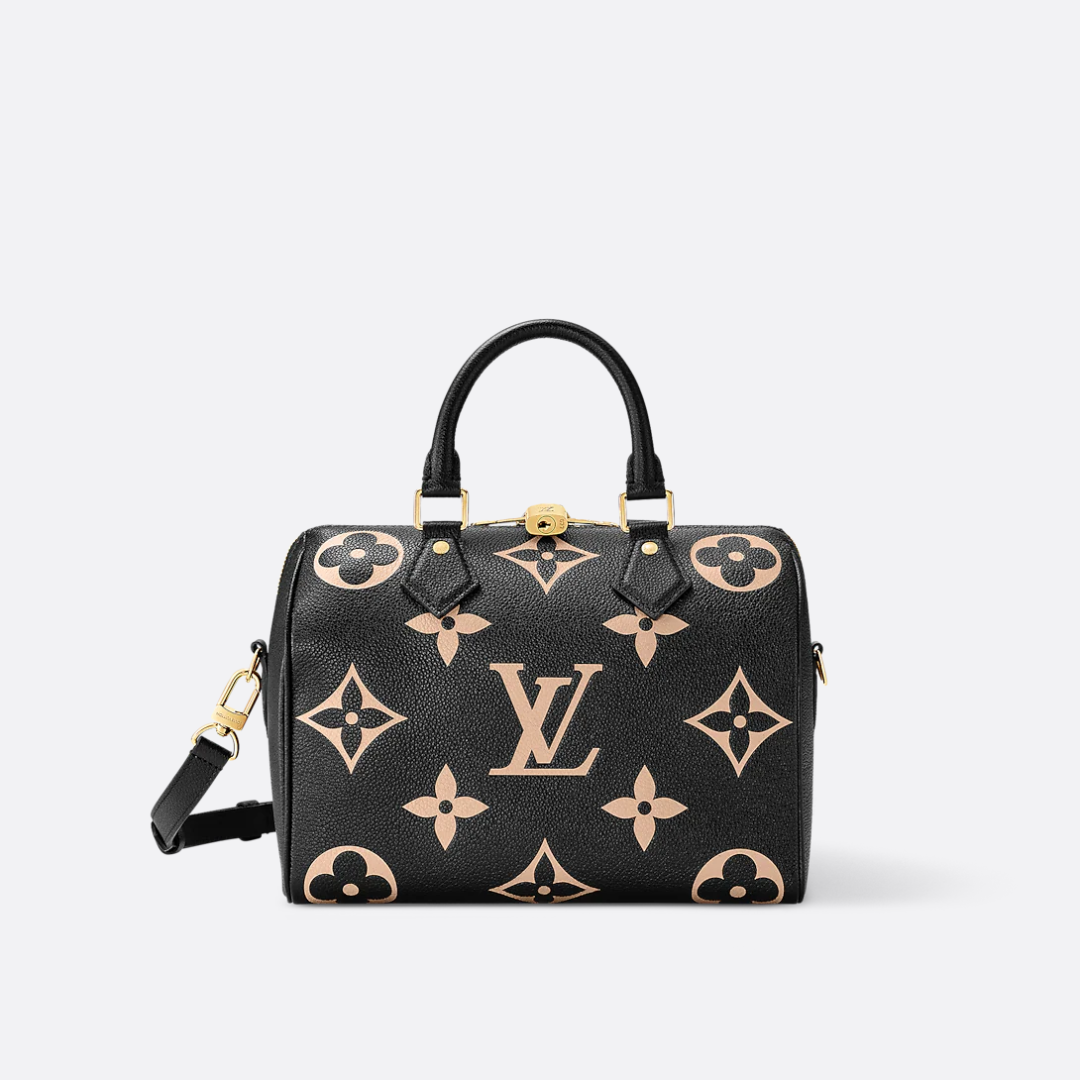 LOUIS VUITTON SPEEDY BANDOULIÈRE 25 EMPREINTE TASCHE SCHWARZ