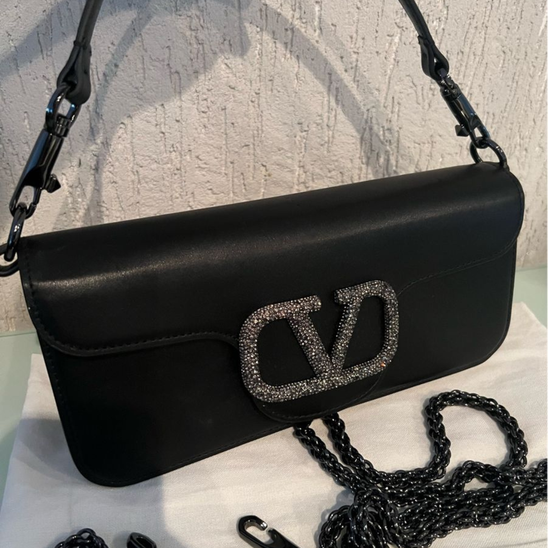 VALENTINO GARAVANI LOCÒ SMALL SCHULTERTASCHE MIT JEWEL LOGO