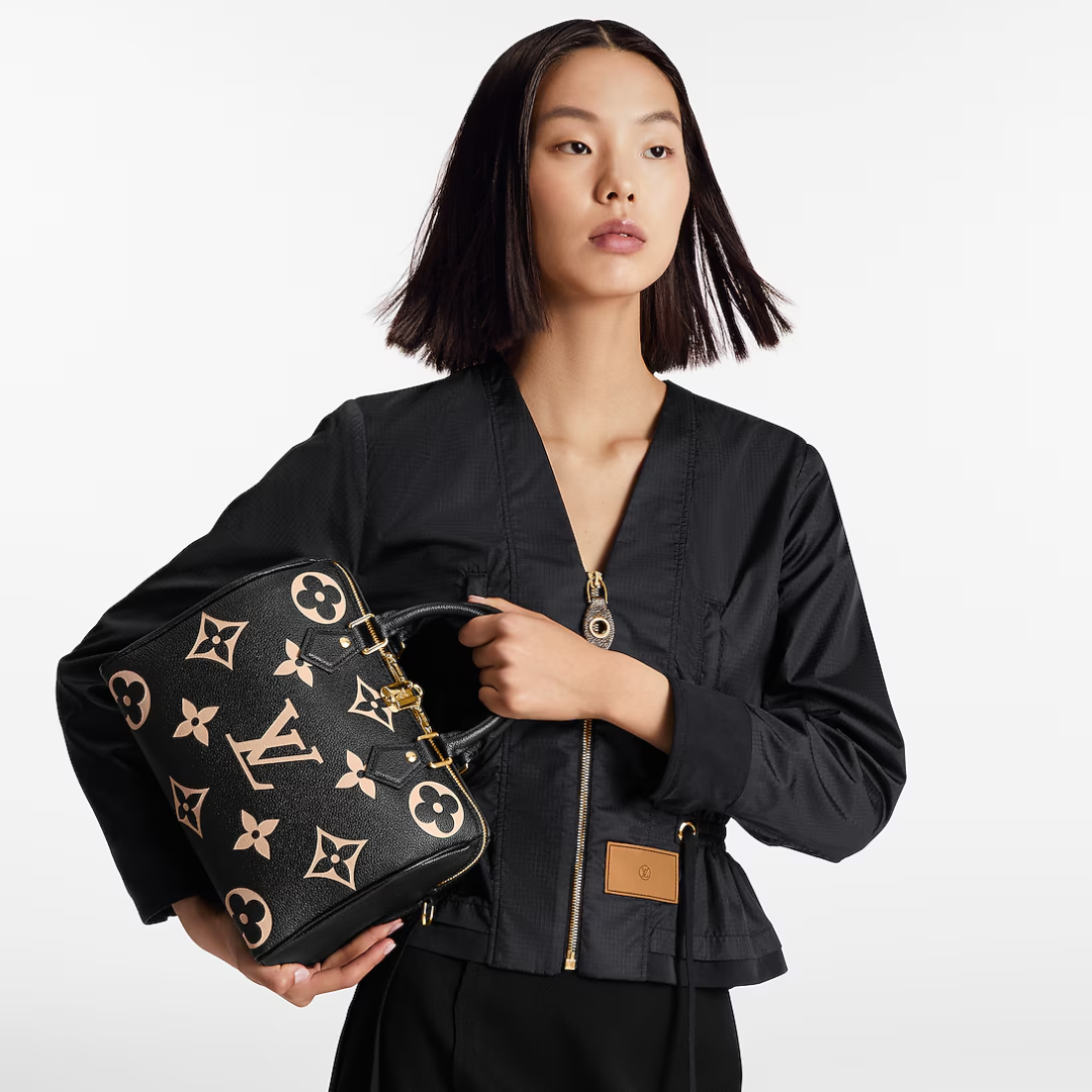 LOUIS VUITTON SPEEDY BANDOULIÈRE 25 EMPREINTE TASCHE SCHWARZ