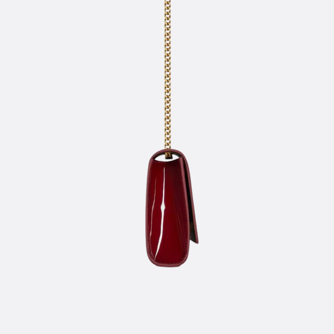 SAINT LAURENT KATE KLEINE SCHULTERTASCHE AUS LACKLEDER
