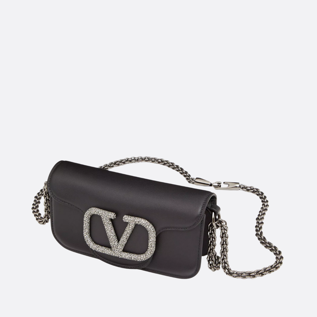 VALENTINO GARAVANI LOCÒ SMALL SCHULTERTASCHE MIT JEWEL LOGO