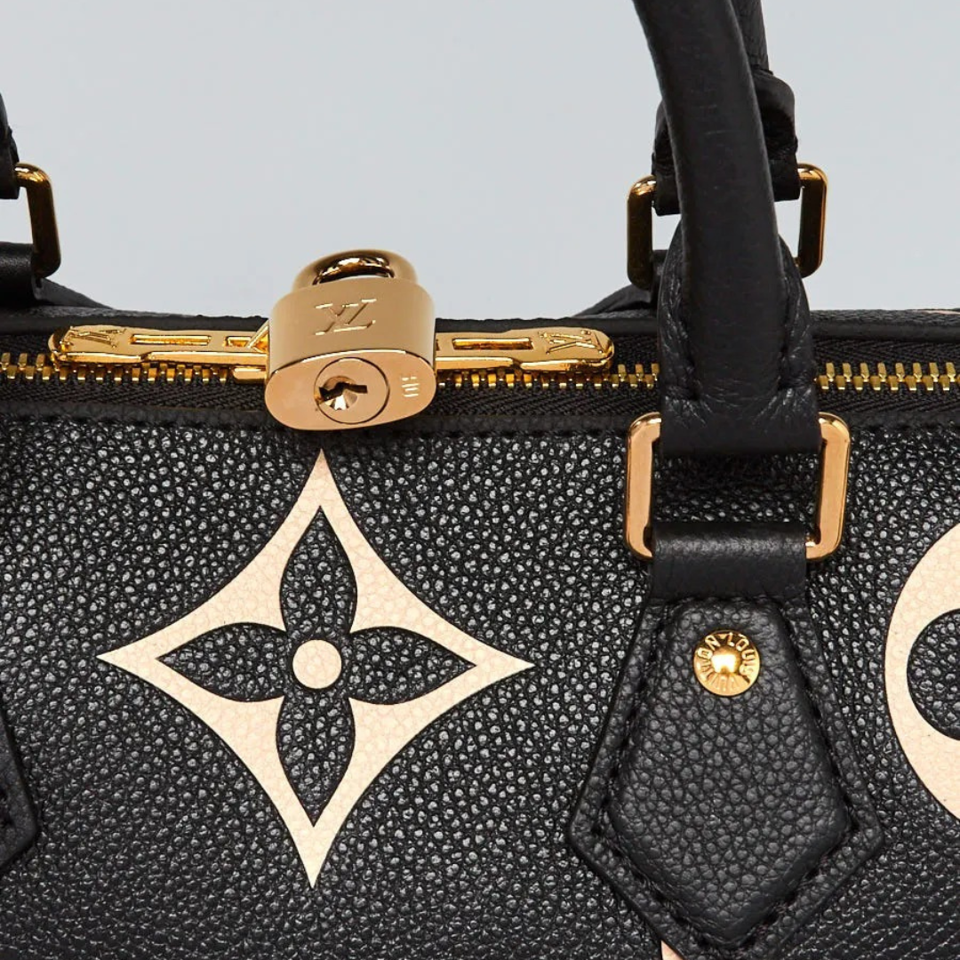 LOUIS VUITTON SPEEDY BANDOULIÈRE 25 EMPREINTE TASCHE SCHWARZ
