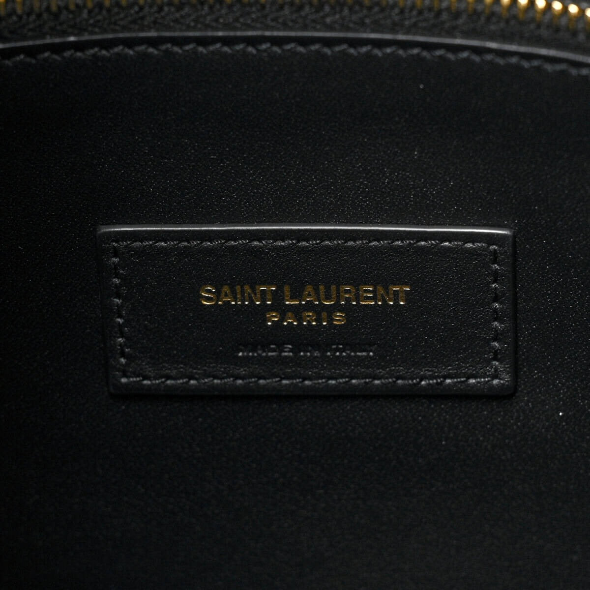 YVES SAINT LAURENT KLEINE HANDTASCHE AUS GENARBTEM LEDER
