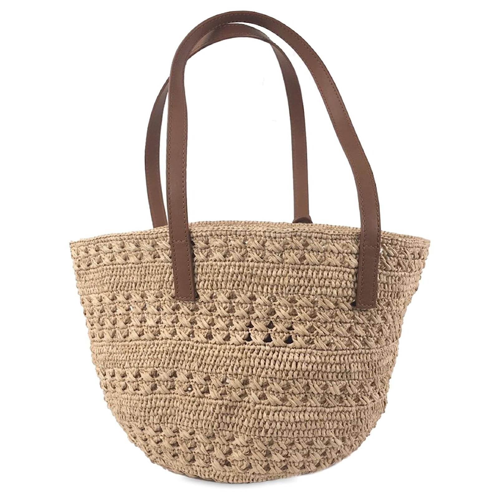 YVES SAINT LAURENT HANDTASCHE AUS RAFFIA