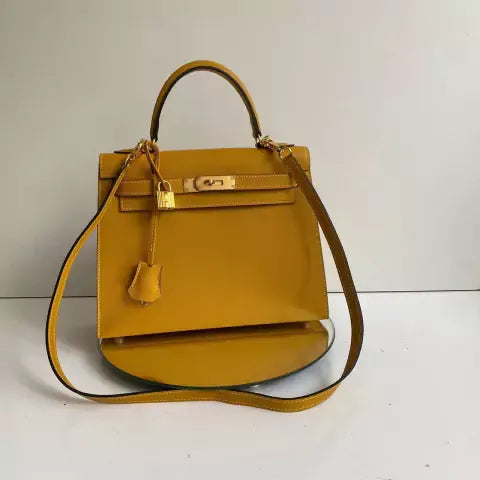 HERMÈS BIRKIN 25 HSS TASCHE IN CRAIE / GRIS TOURTERELLE AUS TOGO LEDER